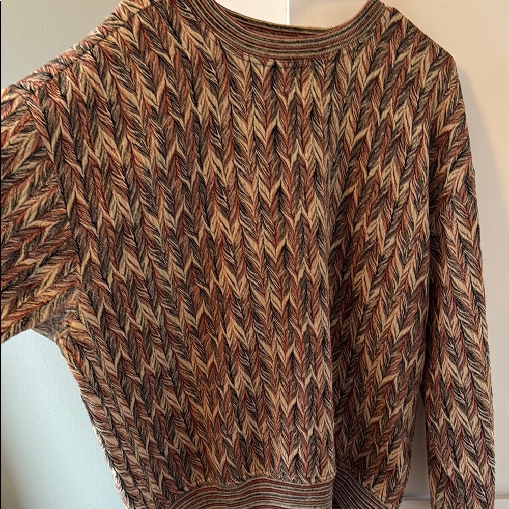 Multicolor Chevron Knit Jhane Barnes vintage sweater